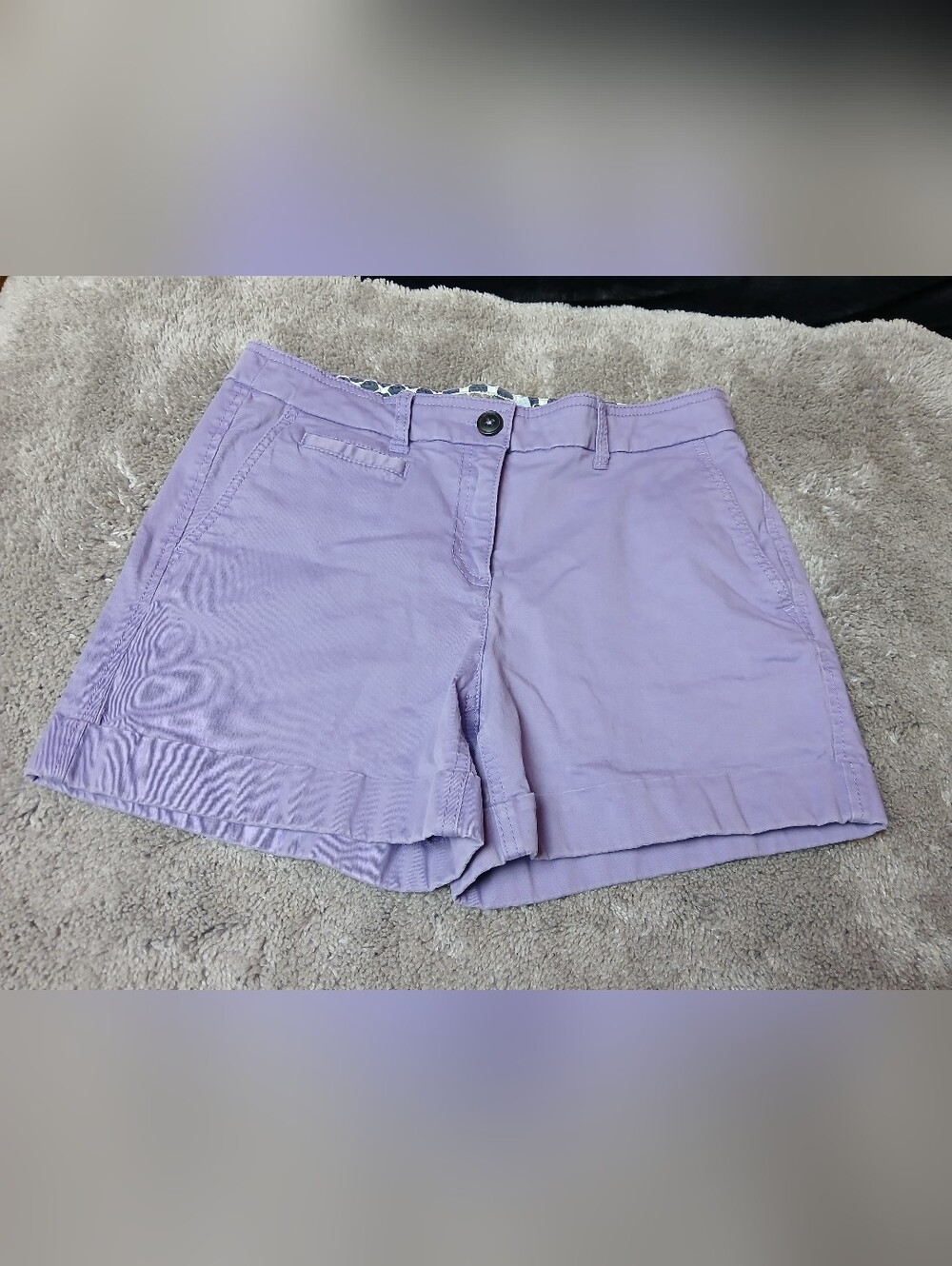 Boden Women's Lavender Casual Cotton Shorts